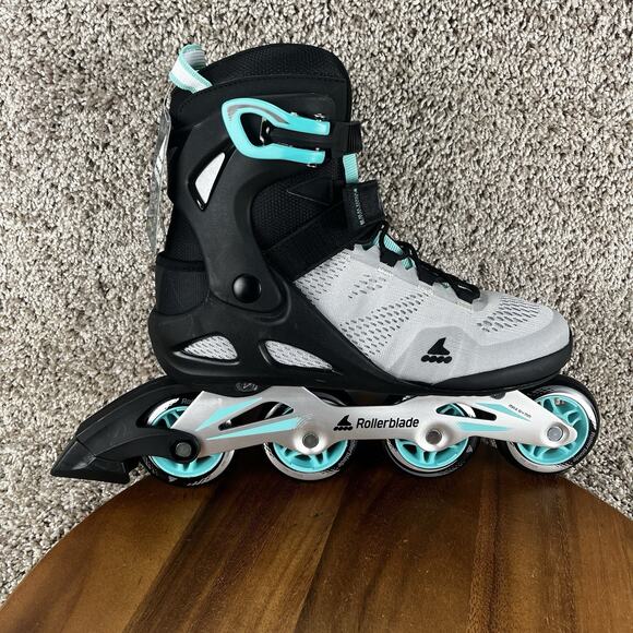 Rollerblade Macroblade 80 W Womens 10 Inline Skates Glacier Grey/Neo Mint READ - Picture 4 of 13